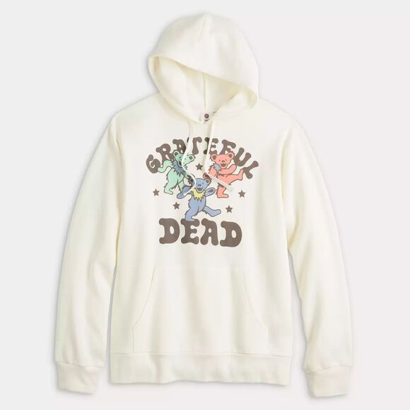 Grateful Dead Other - Men's Grateful Dead Stars Graphic Hoodie Sweatshirt Shirt White L new